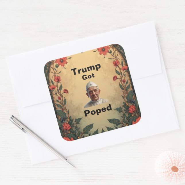 Trump Got Poped On Sticker (Envelope)