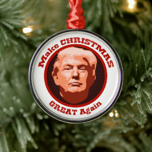 Trump Great Christmas Metal Tree Decoration