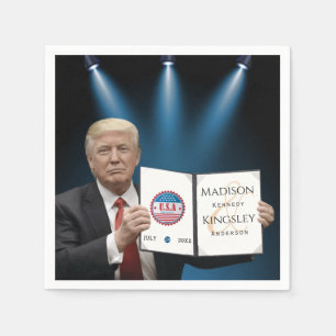 Trump Greatest Amazing Wedding Square Sticker Napk Napkin