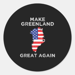 Trump Greenland Make Greenland Great Again Map Classic Round Sticker