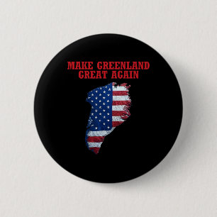 Trump Greenland Usa Flag Make Greenland Great Agai 6 Cm Round Badge