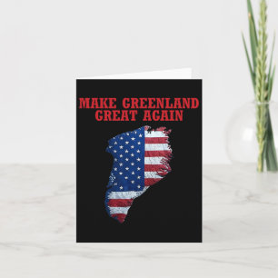 Trump Greenland Usa Flag Make Greenland Great Agai Card