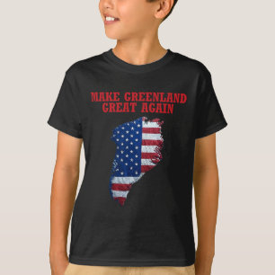 Trump Greenland Usa Flag Make Greenland Great Agai T-Shirt