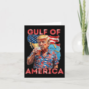 Trump Greeting From The Gulf Beach Of America Patr Card