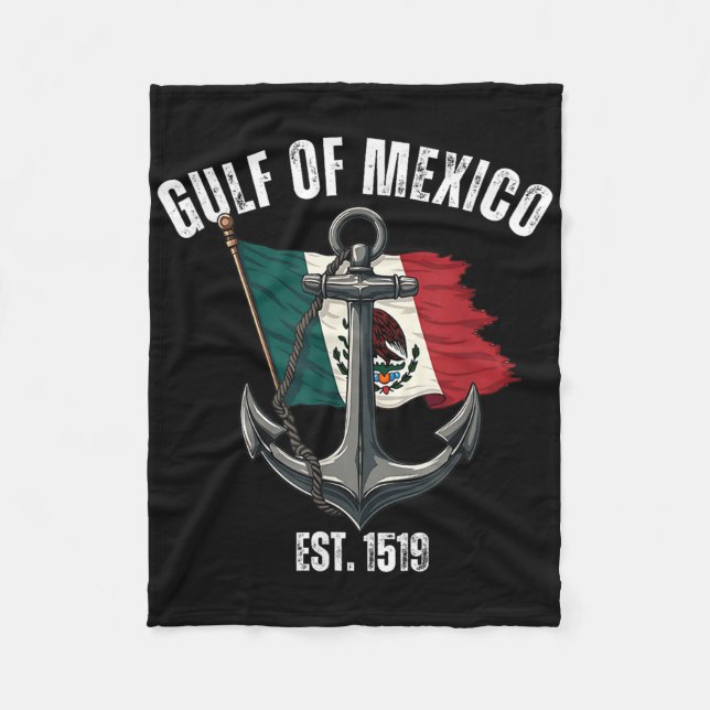 Trump Gulf Of Mexico Forever Liberal Anti Trump Gu Fleece Blanket (Front)