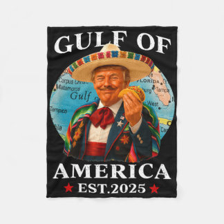 Trump Gulf Of Usa America Est 2025 Mexico Trump Us Fleece Blanket