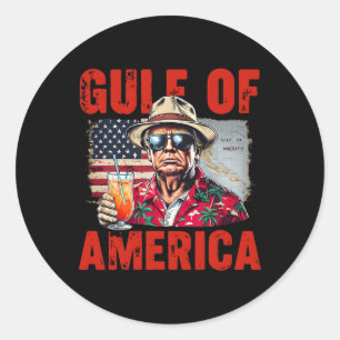 Trump Gulf Of Usa America Funny Gulf Of Mexico Usa Classic Round Sticker