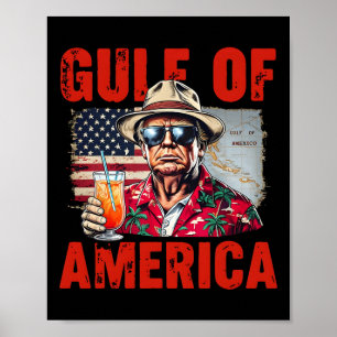 Trump Gulf Of Usa America Funny Gulf Of Mexico Usa Poster