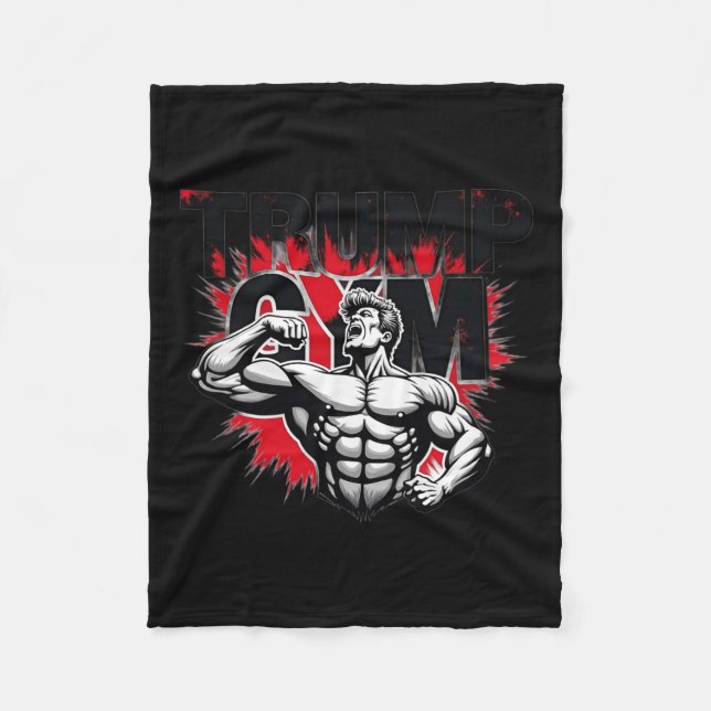 Trump Gym  Fleece Blanket (Front)