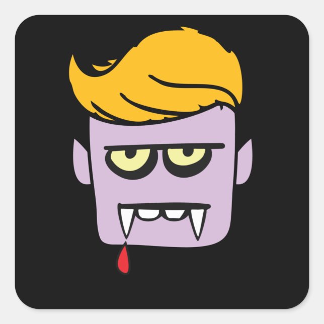 Trump Hair Dracula Halloween Costume Cute Square Sticker (Front)