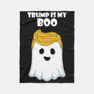 Trump Hair Funny Ghost Halloween Boo  Fleece Blanket