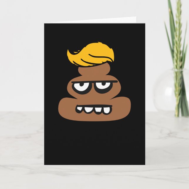 Trump Hair Poop Halloween Costume Cute Hilarious Card (Front)