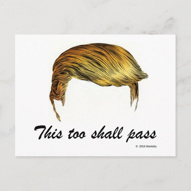 Trump hair postcard (Front)