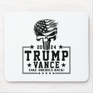 Trump Hair Skull Halloween American Flag Trump Van Mouse Mat