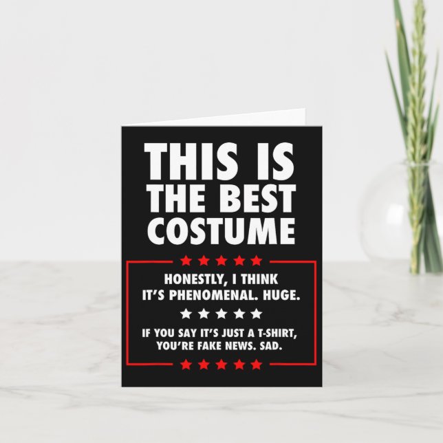 Trump Halloween Costume  Card (Front)