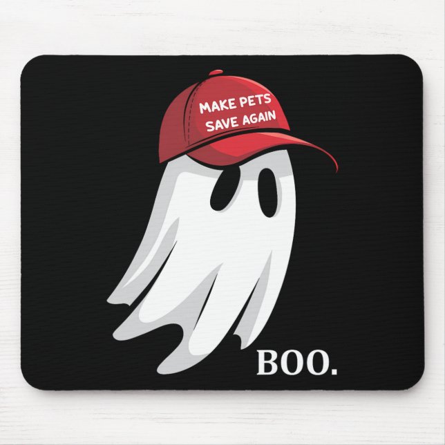 Trump Halloween Ghost Boo Make Pets Save Again Bir Mouse Mat (Front)