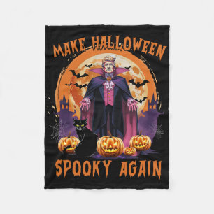Trump Halloween Make Halloween Spooky Again For Me Fleece Blanket