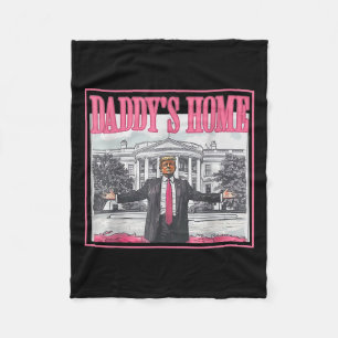 Trump Hands Wide In Front Of White Daddy's Home Ho Fleece Blanket