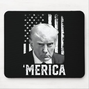 Trump Happy 4th Of July Trump American Flag Gifts Mouse Mat