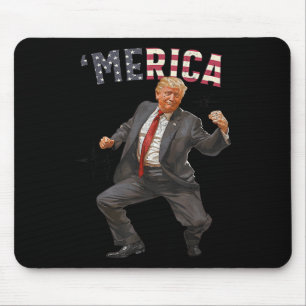 Trump Happy 4th Of July Trump American Flag Gifts  Mouse Mat