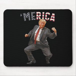 Trump Happy 4th Of July Trump American Flag Gifts Mouse Mat