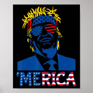 Trump Happy 4th Of July Trump American Flag Gifts Poster