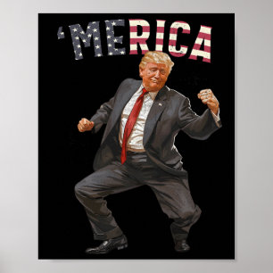 Trump Happy 4th Of July Trump American Flag Gifts  Poster