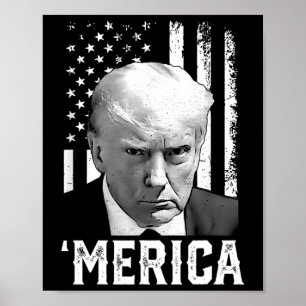 Trump Happy 4th Of July Trump American Flag Gifts  Poster