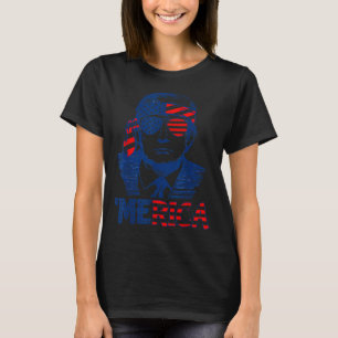 Trump Happy 4th Of July Trump American Flag  T-Shirt