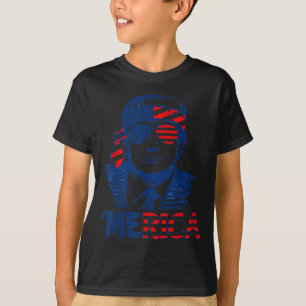 Trump Happy 4th Of July Trump American Flag T-Shirt