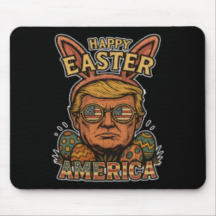 Trump Happy Easter Bunny Egg Hunt Spring Funny Hop Mouse Mat