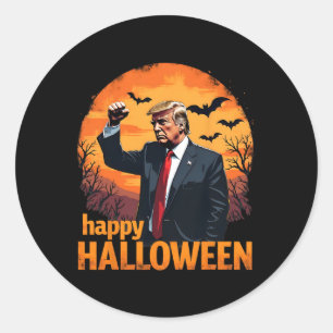 Trump Happy Halloween Trump Vance Usa Trump Hallow Classic Round Sticker