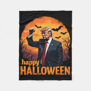 Trump Happy Halloween Trump Vance Usa Trump Hallow Fleece Blanket