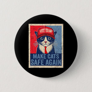 Trump Harris Make Pet Safe Again Democratic Republ 6 Cm Round Badge