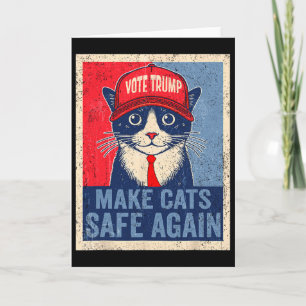 Trump Harris Make Pet Safe Again Democratic Republ Card