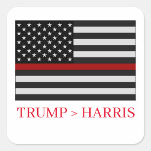 TRUMP > HARRIS SQUARE STICKER