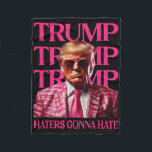 Trump Haters Gonna Hate, Funny Trump Pink 2024  Fleece Blanket<br><div class="desc">Trump Haters Gonna Hate,  Funny Trump Pink 2024</div>