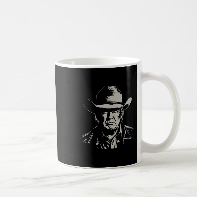 Trump Head Cowboy Usa 2024 Vote Election Us Maga 1 Coffee Mug (Right)