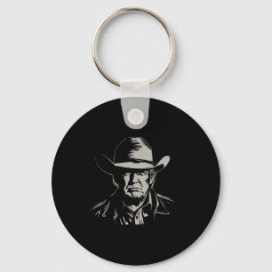 Trump Head Cowboy Usa 2024 Vote Election Us Maga 1 Key Ring