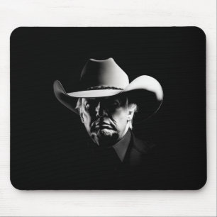 Trump Head Cowboy Usa 2024 Vote Election Us Maga  Mouse Mat