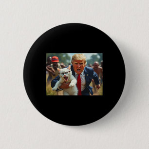 Trump Holding Cat Vote Trump Pets For Trump Vote P 6 Cm Round Badge