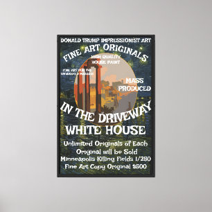 Trump Hospitalised Fecal Leakage Floors Carpets WH Canvas Print
