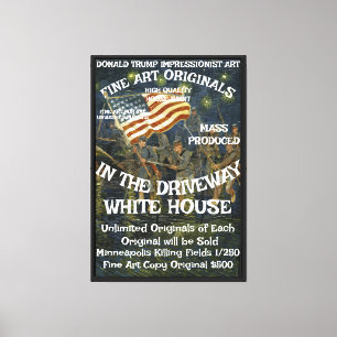 Trump Hospitalised Fecal Leakage Floors Carpets WH Canvas Print