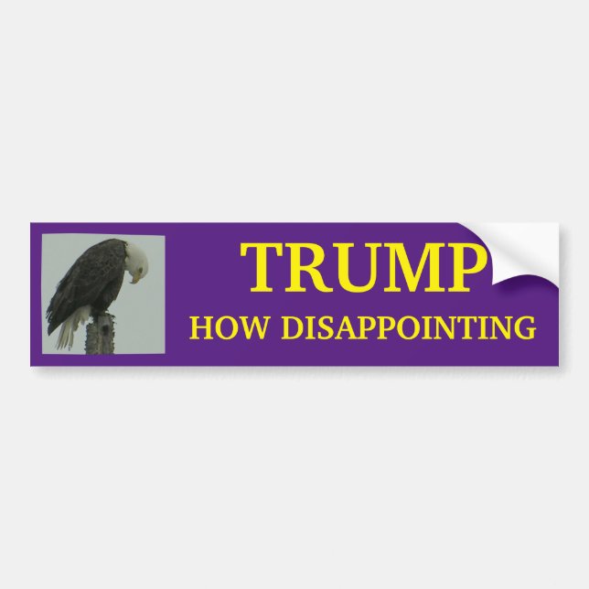 TRUMP HOW DISAPPOINTING BUMPER STICKER (Front)