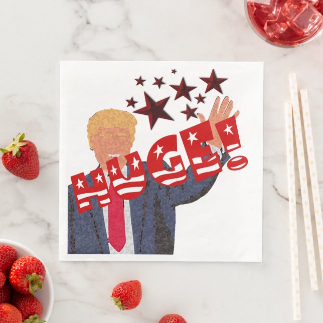 Trump HUGE Celebration Milestone Party Napkin (Insitu)