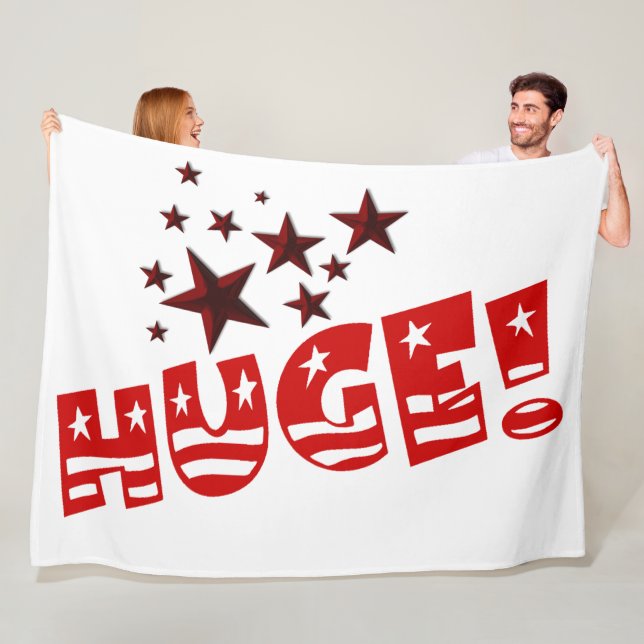 Trump HUGE Party Celebration Fleece Blanket (In Situ)