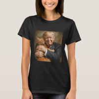 Trump Hugging An Orange Cat 2024 