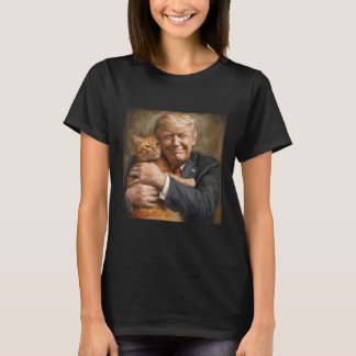 Trump Hugging An Orange Cat 2024 T-Shirt