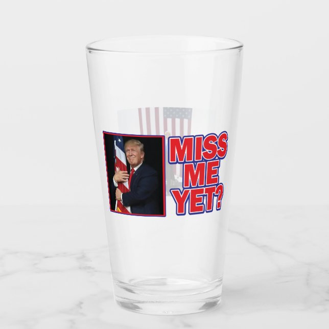 Trump Hugging the Flag Glass (Front)
