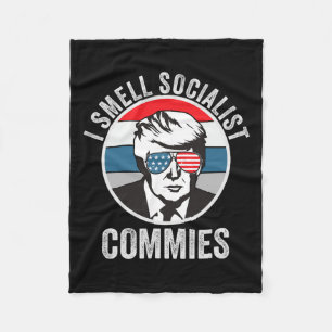Trump I Smell Commies Political Humour Fleece Blanket